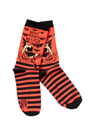 100% That Witch - Women's Crew Socks