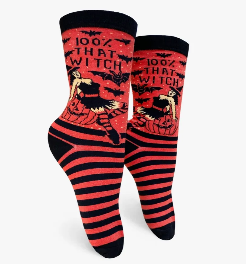 100% That Witch - Women's Crew Socks