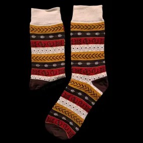 African socks / Afro socks - Mustard mud