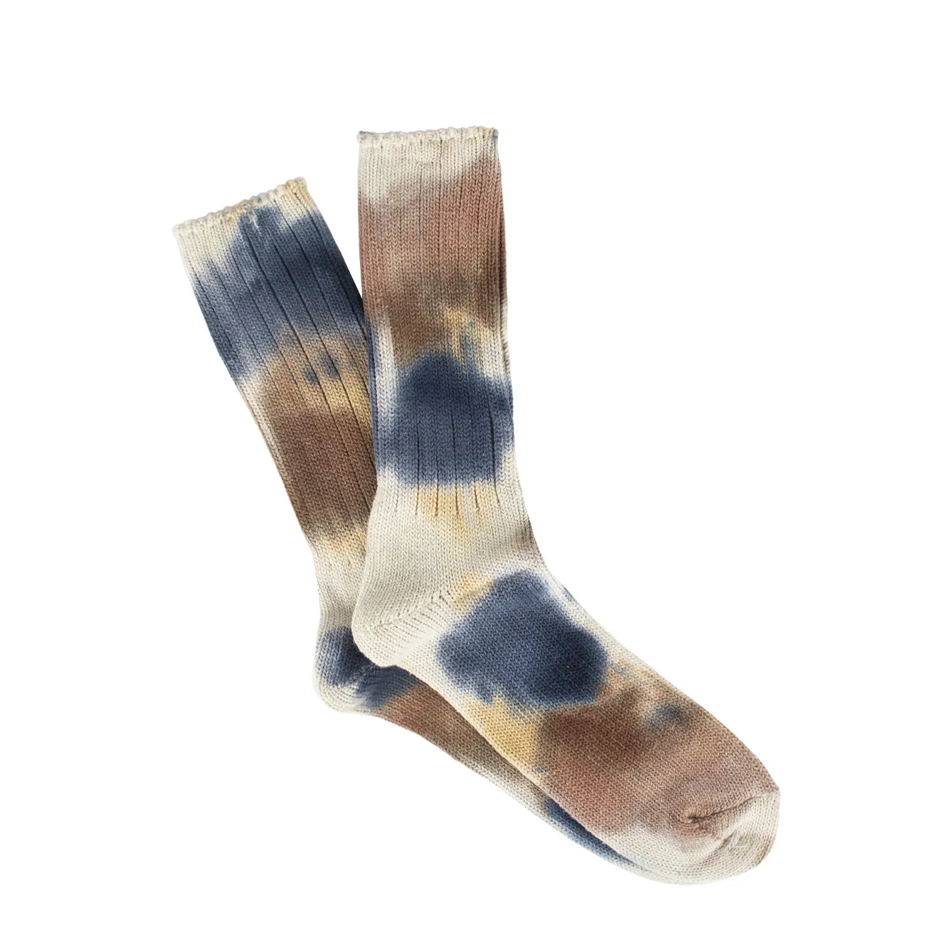 Anonymous Ism Scatter Dye Crew Socks Navy Melange - ONE SIZE