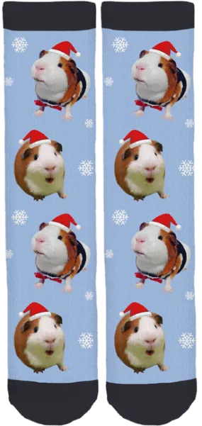 Bruce the Guinea Pig Holiday Socks