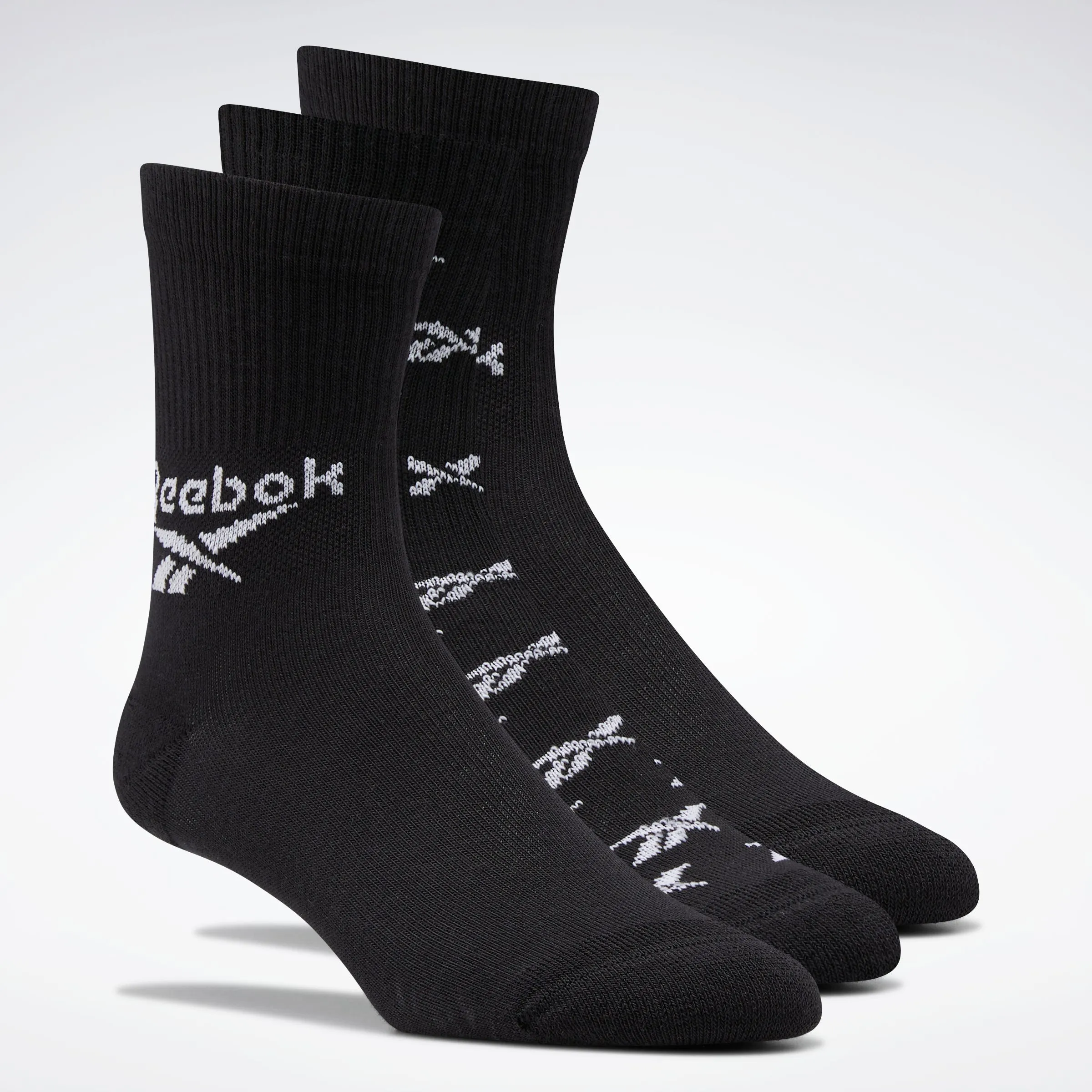 Classics Fold-Over Crew Socks 3 Pairs Black