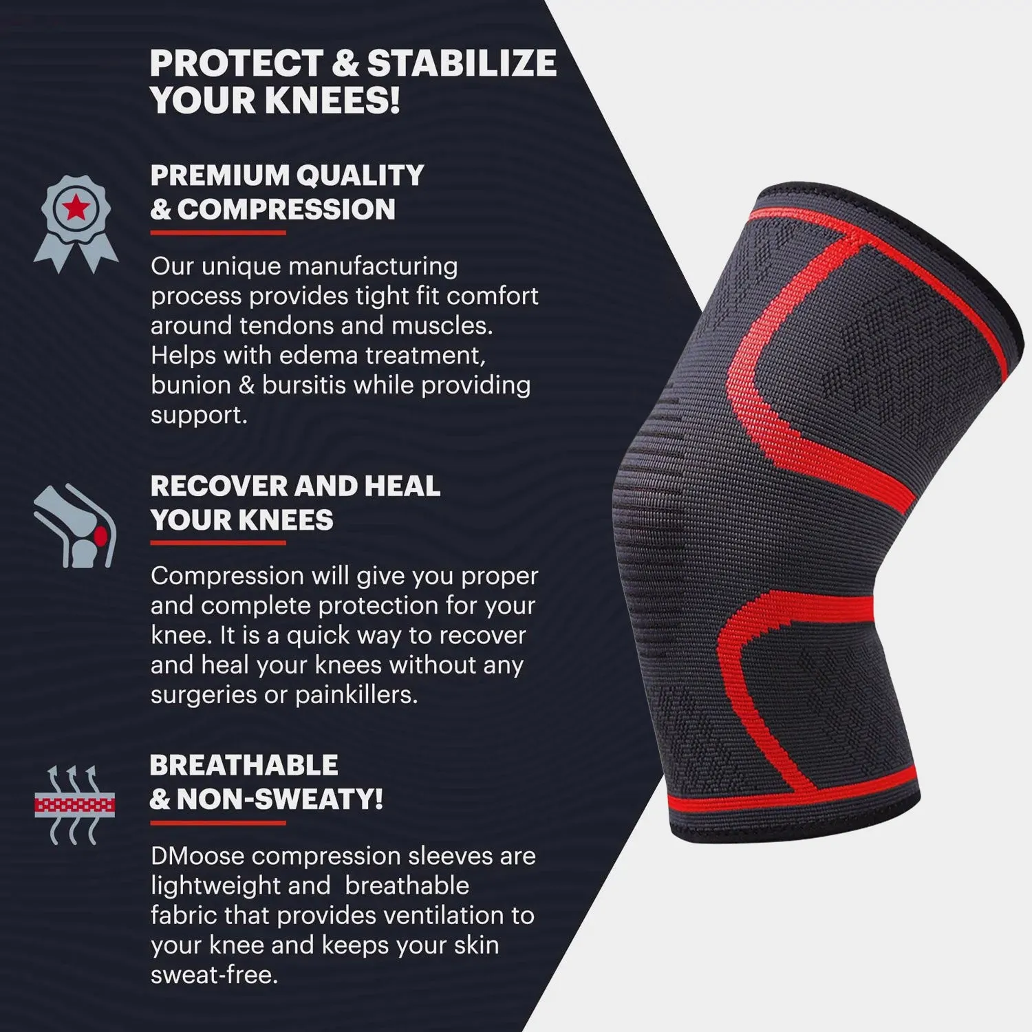 Compression Knee Sleeve for Joint Support