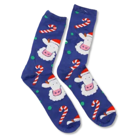 COWS Christmas Adult Socks - Blue