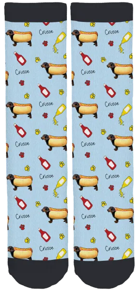 Crusoe the Celebrity Dachshund Crew Socks