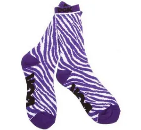 DGK Skateboards Zebra Socks, Purple/White