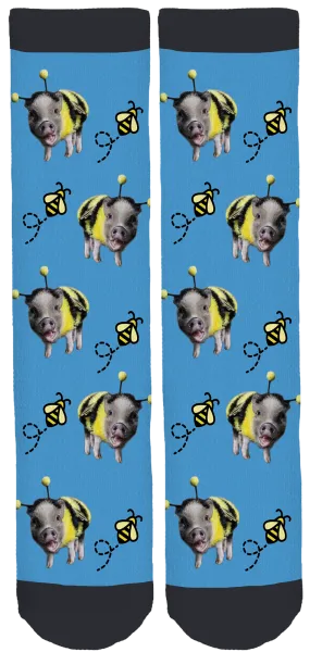 Egbert the Mini Pig Crew Socks