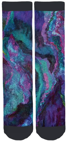 Felted Pleasure Northern Light Crew Socks