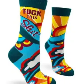 F....K this shit  Men's Novelty Crew Socks