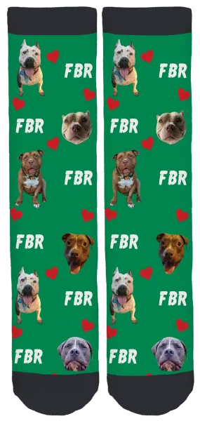 Fresno Bully Rescue Holiday Crew Socks