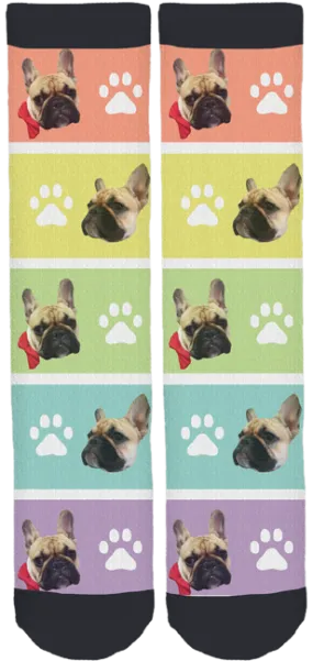 Frida the Frenchie Friendship Crew Socks