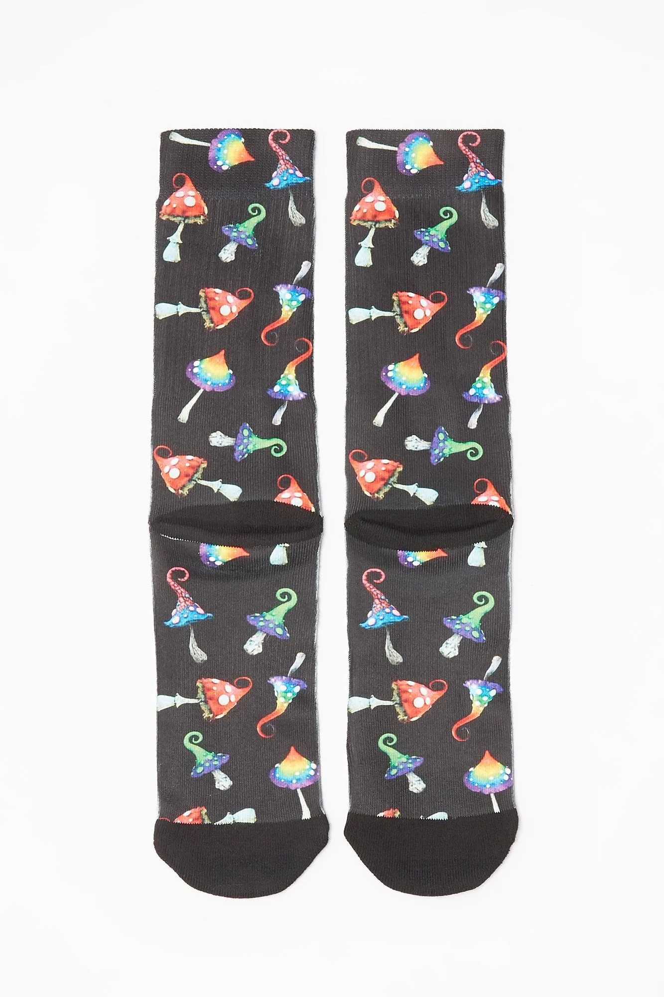 Guys Sublimated Magic Mushroom Print Socks