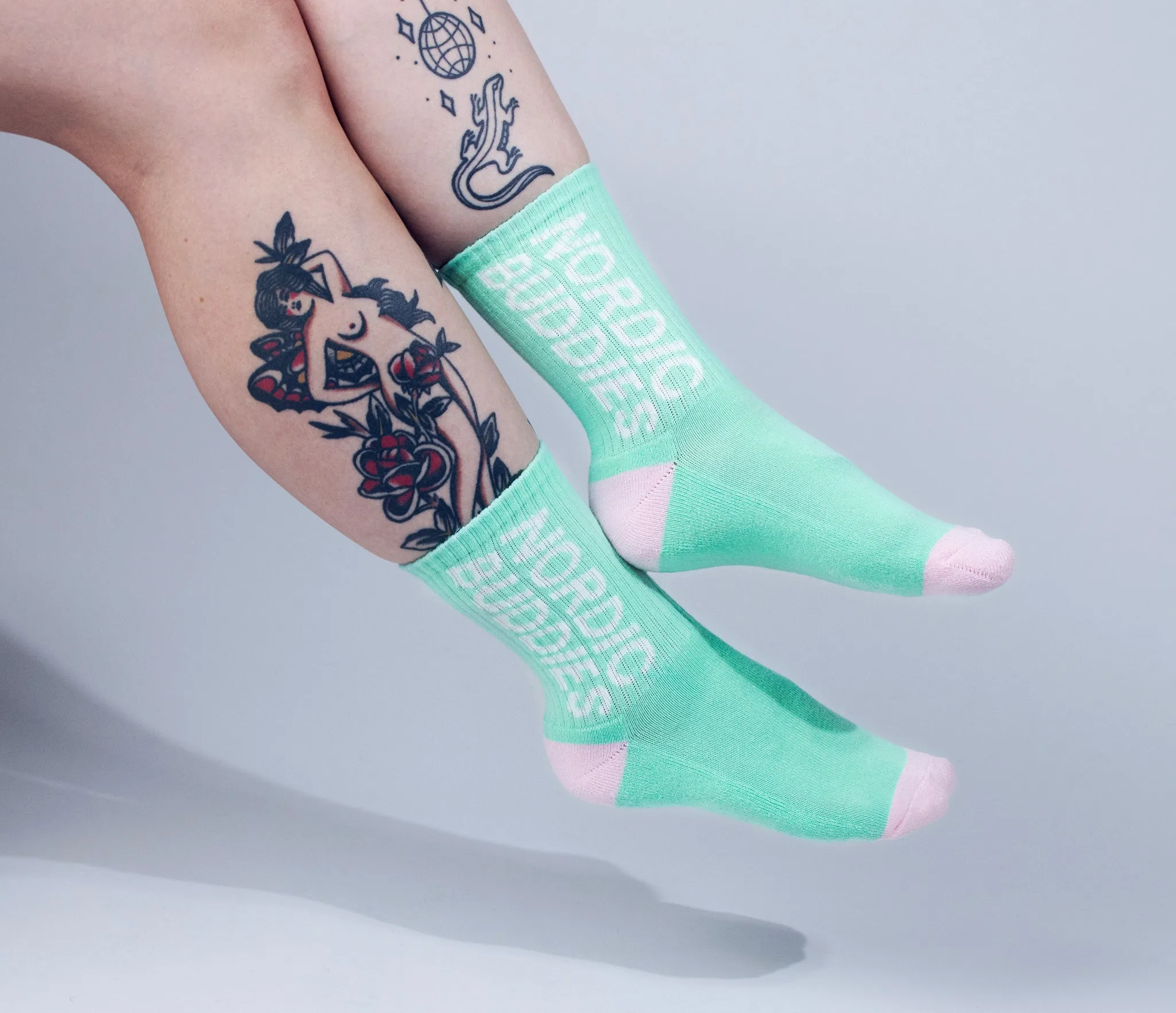 Hattifatteners Ladies Retro Socks - Turquoise