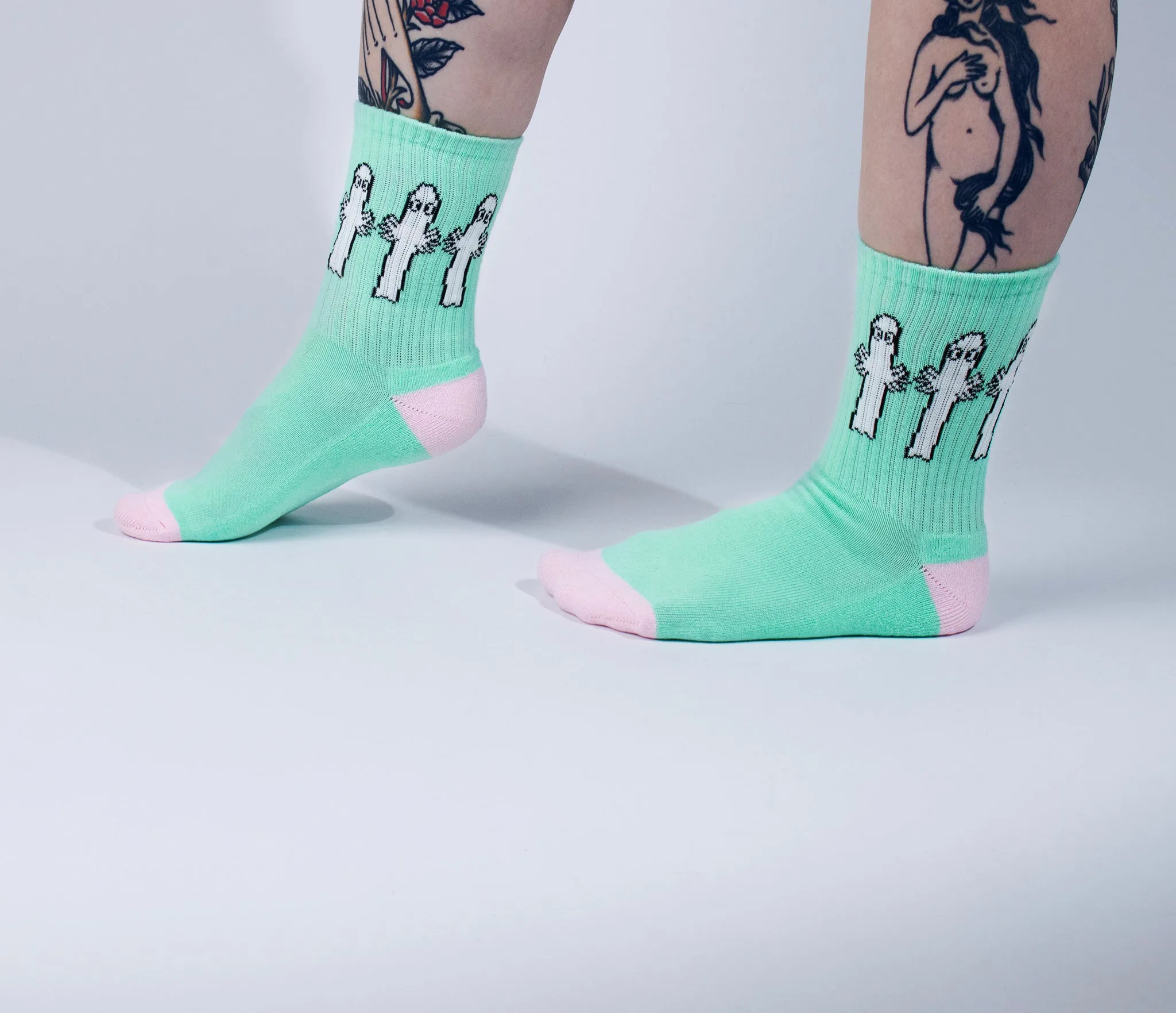 Hattifatteners Ladies Retro Socks - Turquoise