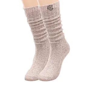 Initialed Knee High Boot Socks