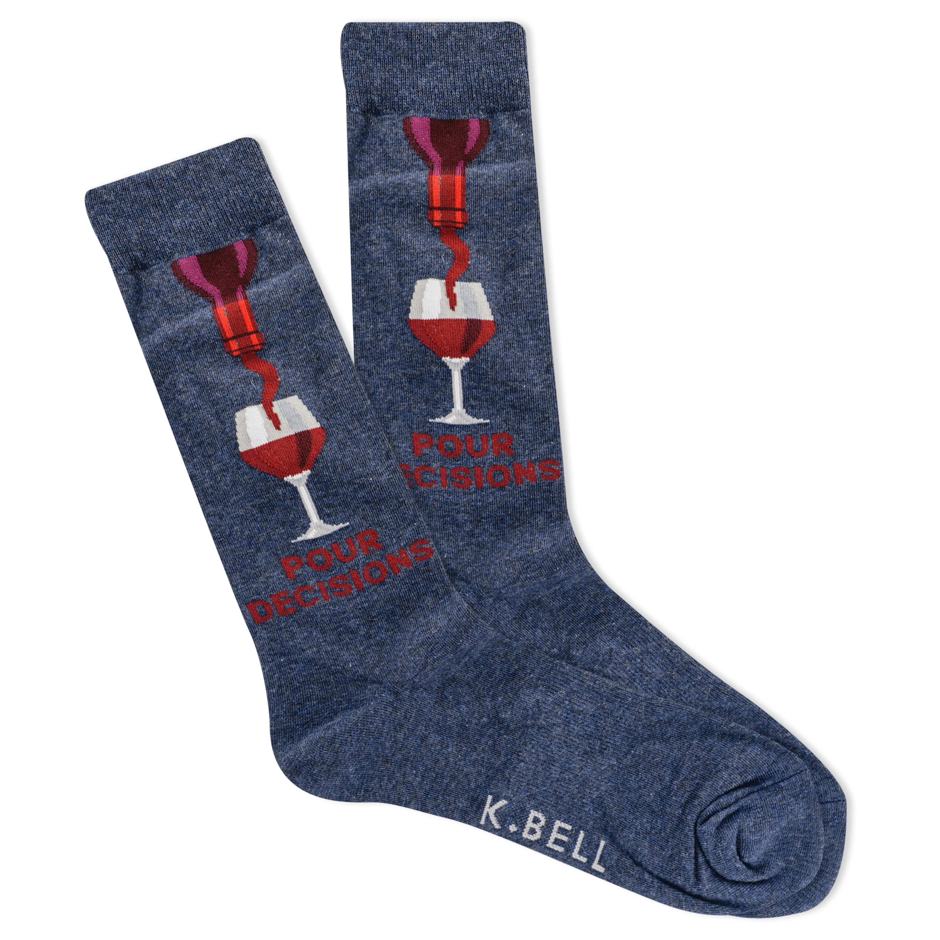 K.Bell Men's Pour Decisions Crew Socks