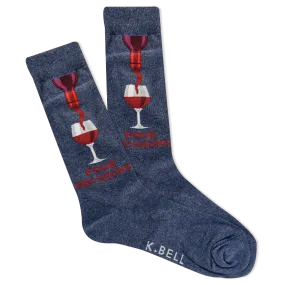 K.Bell Men's Pour Decisions Crew Socks