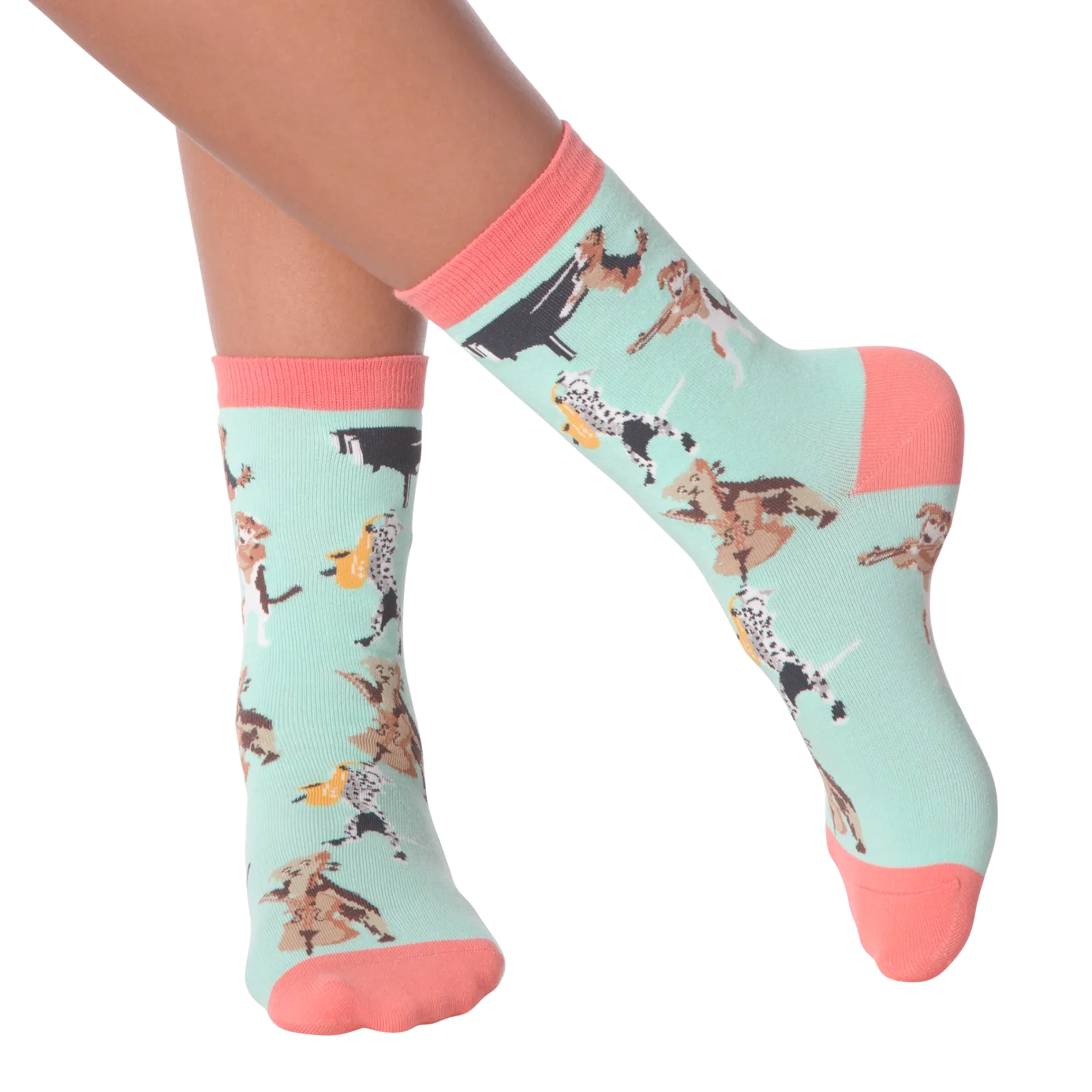 K.Bell Women's Musical Dogs Crew Socks