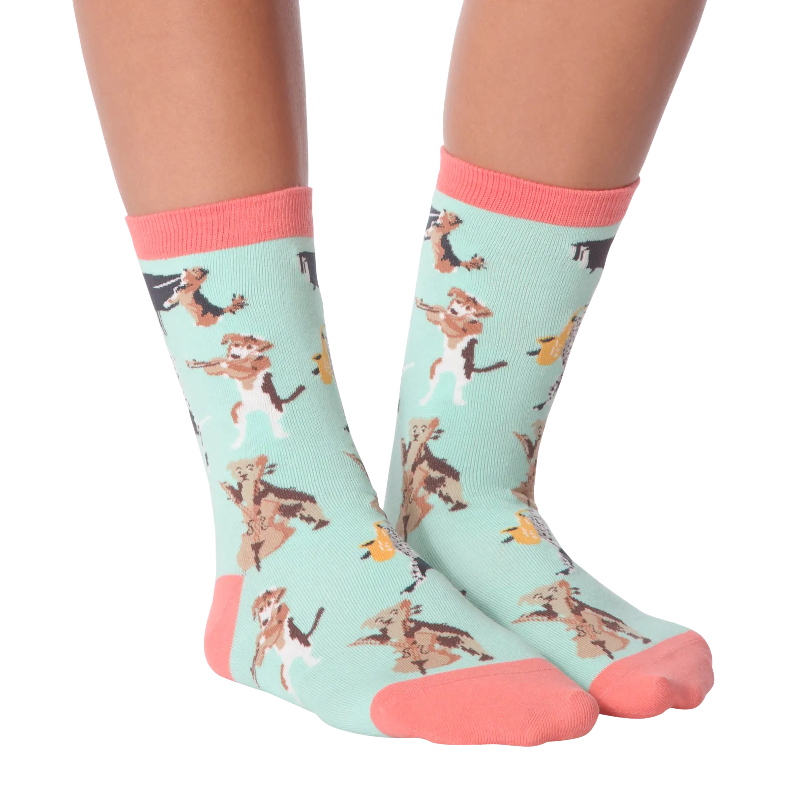 K.Bell Women's Musical Dogs Crew Socks