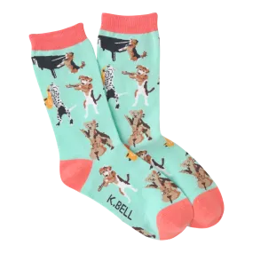 K.Bell Women's Musical Dogs Crew Socks