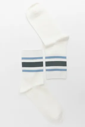 Leto Retro Stripe Style Crew Socks