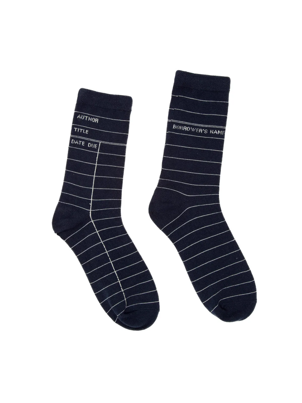 Library Card: Navy socks