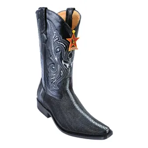 Los Altos Stingray Row-Stone Black Cowboy Boots