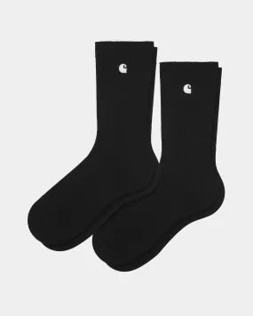 Madison Socks (2 Pack) | Black / White