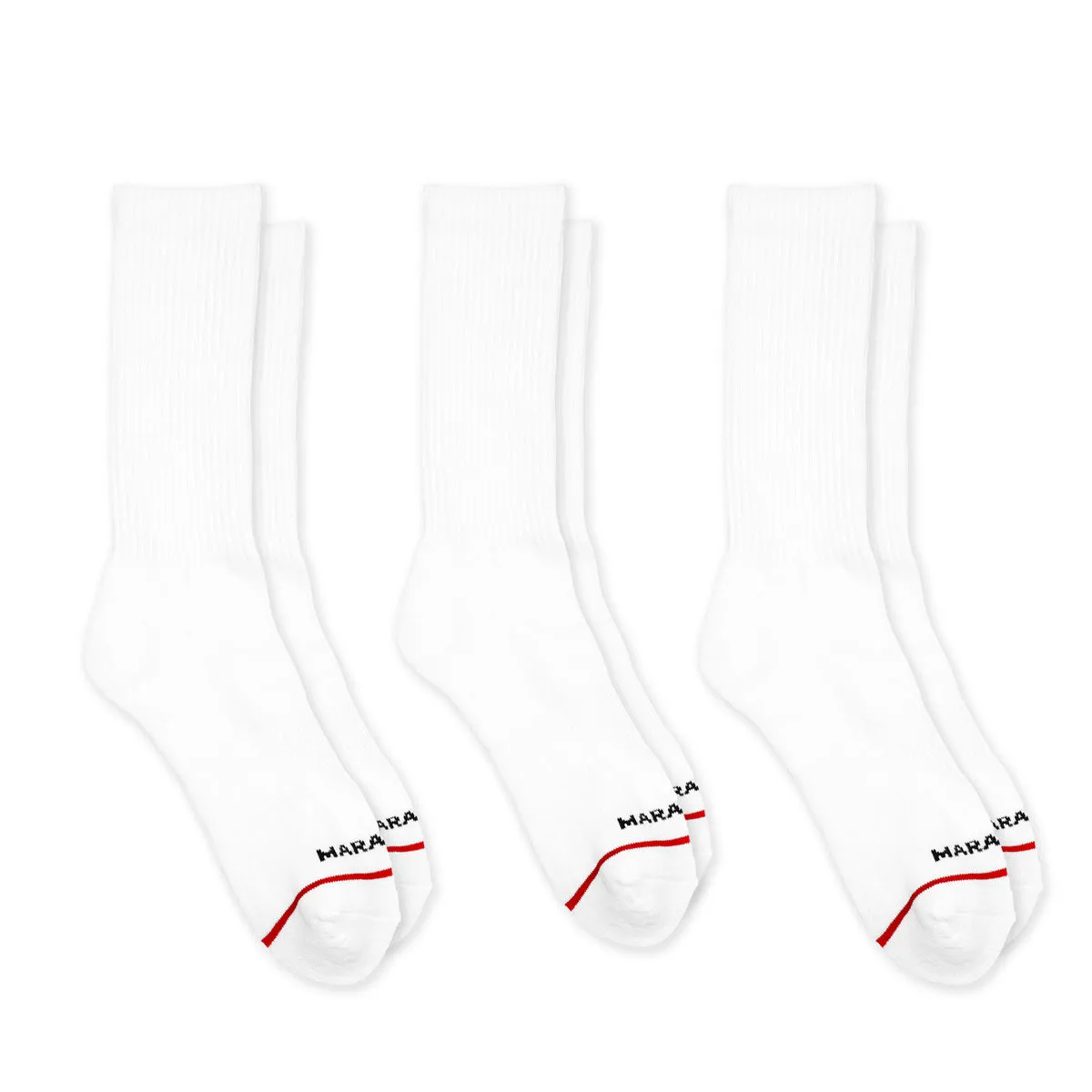 Marathon White Socks - 6-Pack