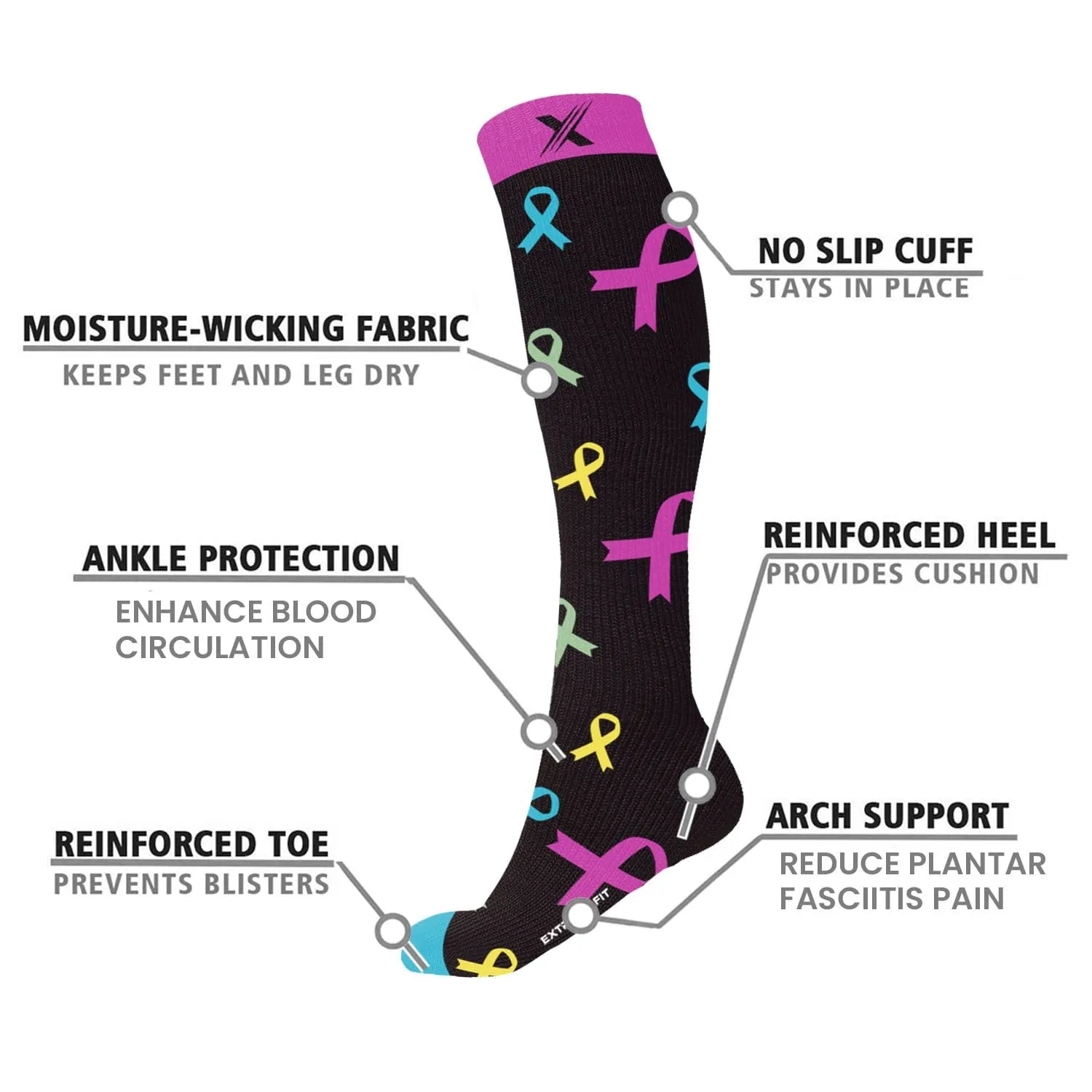 Medical Prints Compression Socks (6-Pairs)