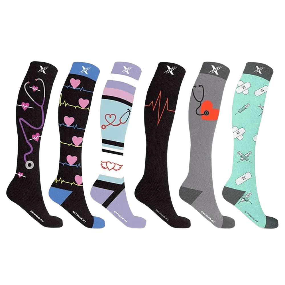 Medical Prints Compression Socks (6-Pairs)