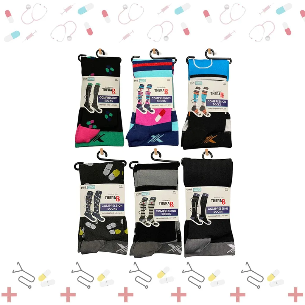 Medical Prints Compression Socks (6-Pairs)