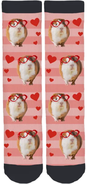 Mieps the Guinea Pig Heart Socks