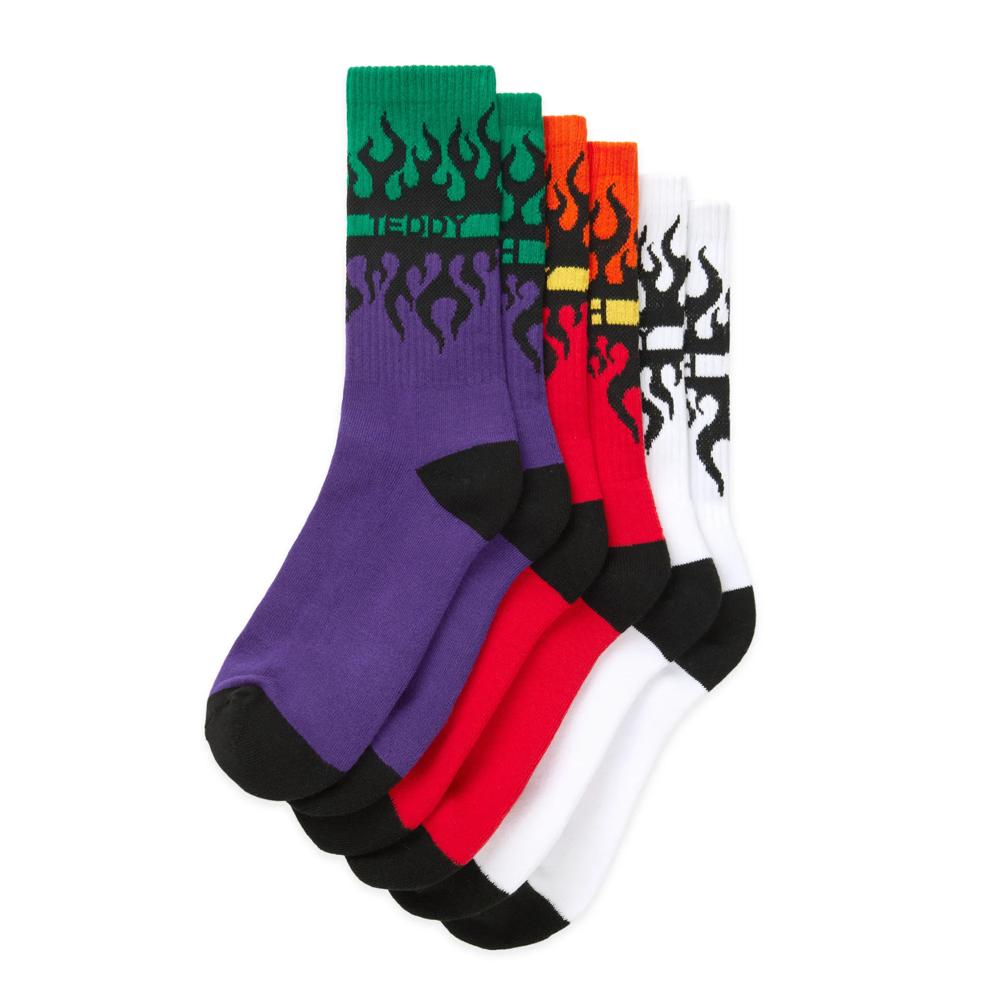 Mirrored Flame Socks - 3 Pack