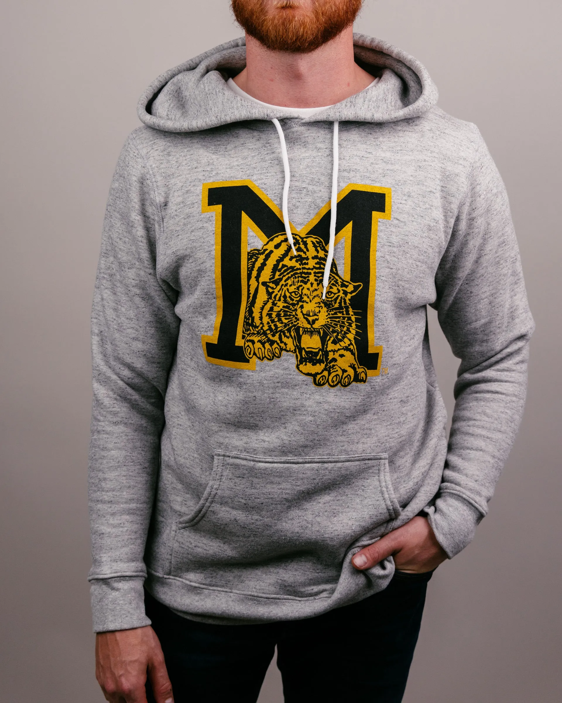 Missouri Tigers Monogram Athletic Grey Hoodie