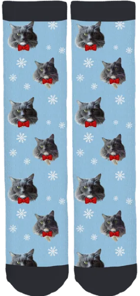 Moe Grey the Cat Crew Socks