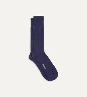 Navy Cotton Sports Socks