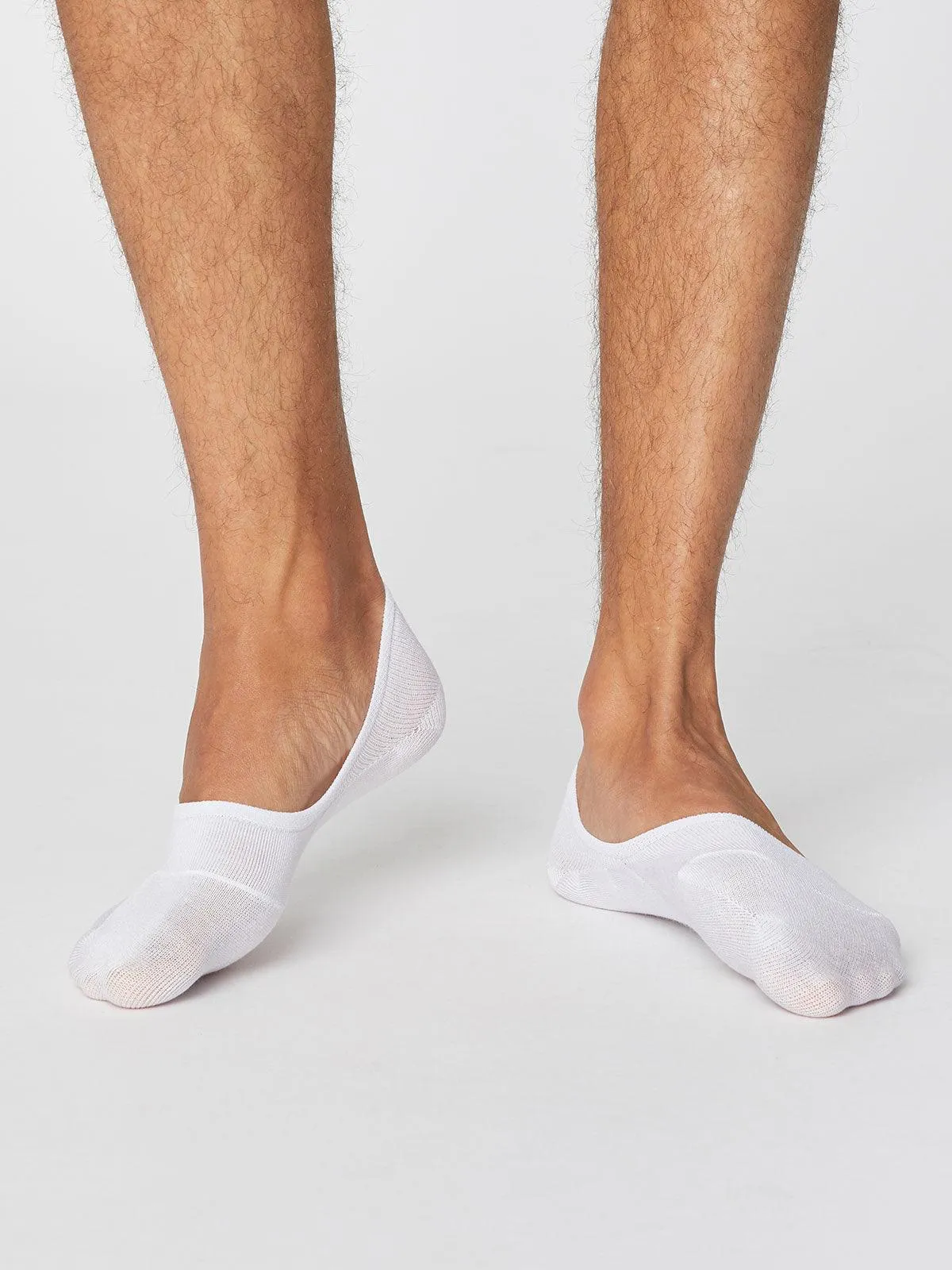 No Show Men's Invisible Socks - White