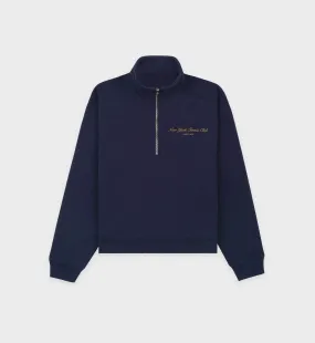 NY Tennis Club Quarter Zip - Navy/Gold