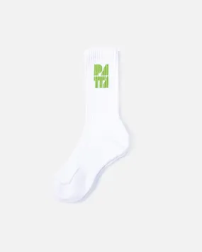 Patta Block Logo Sports Socks (White)