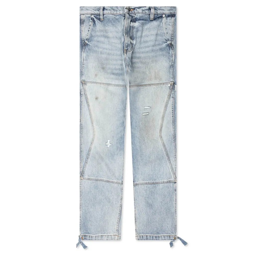 Reza Denim Double Knee Pant - Indigo