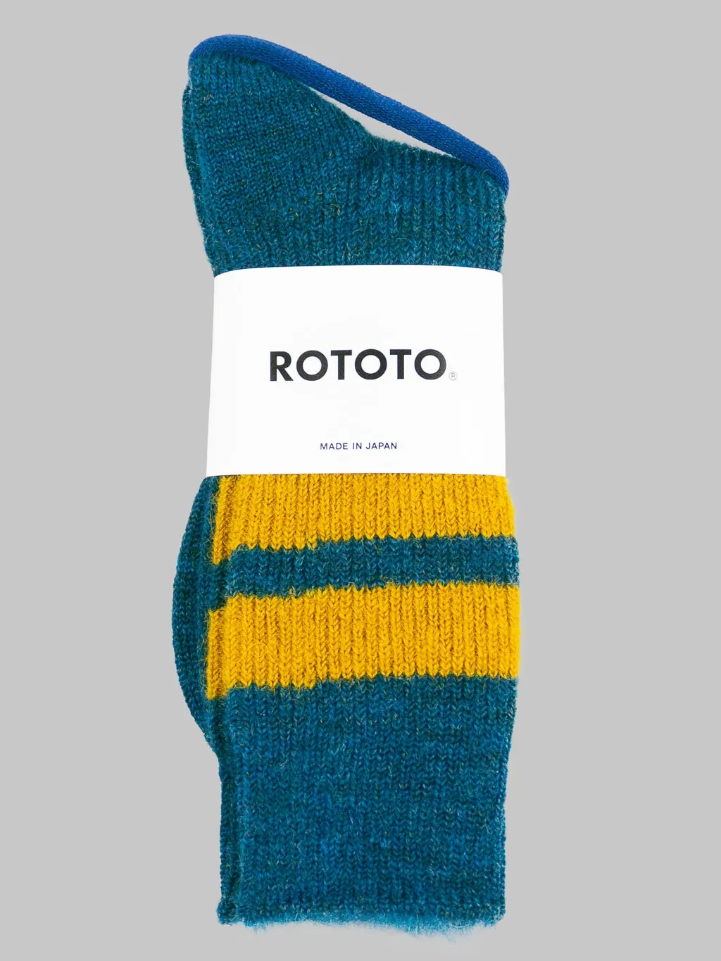 ROTOTO Brushed Mohair Crew Socks Deep Blue