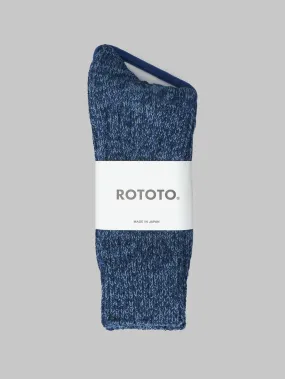 ROTOTO Denim Tone Crew Socks Blue