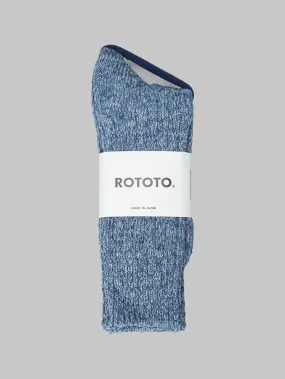 ROTOTO Denim Tone Crew Socks Ice