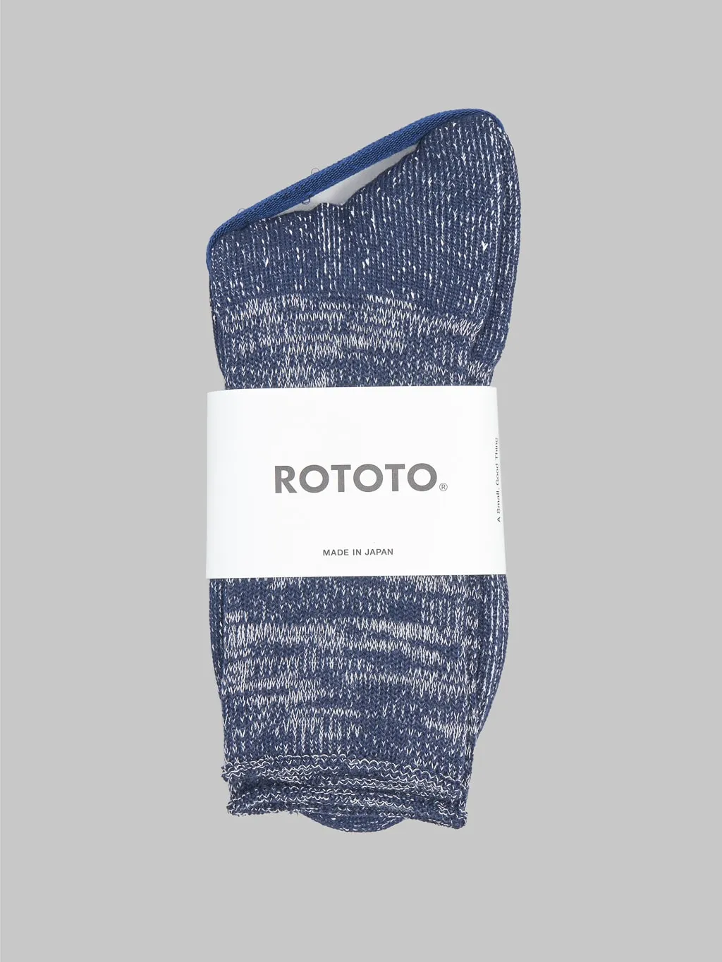 ROTOTO Washi Pile Crew Socks Navy