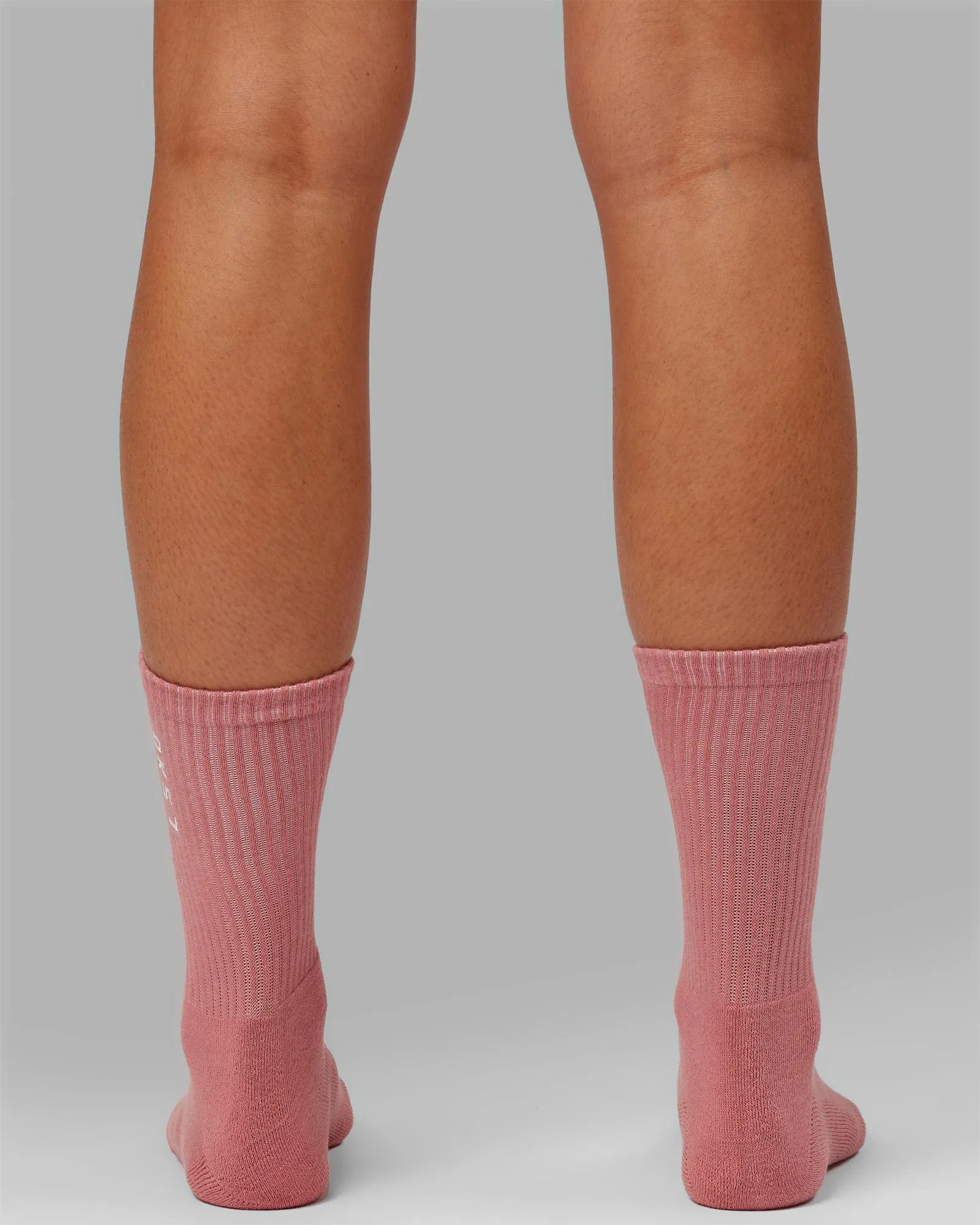 Signal 3 Pack Crew Socks - Old Rose-Dry Rose-Off White