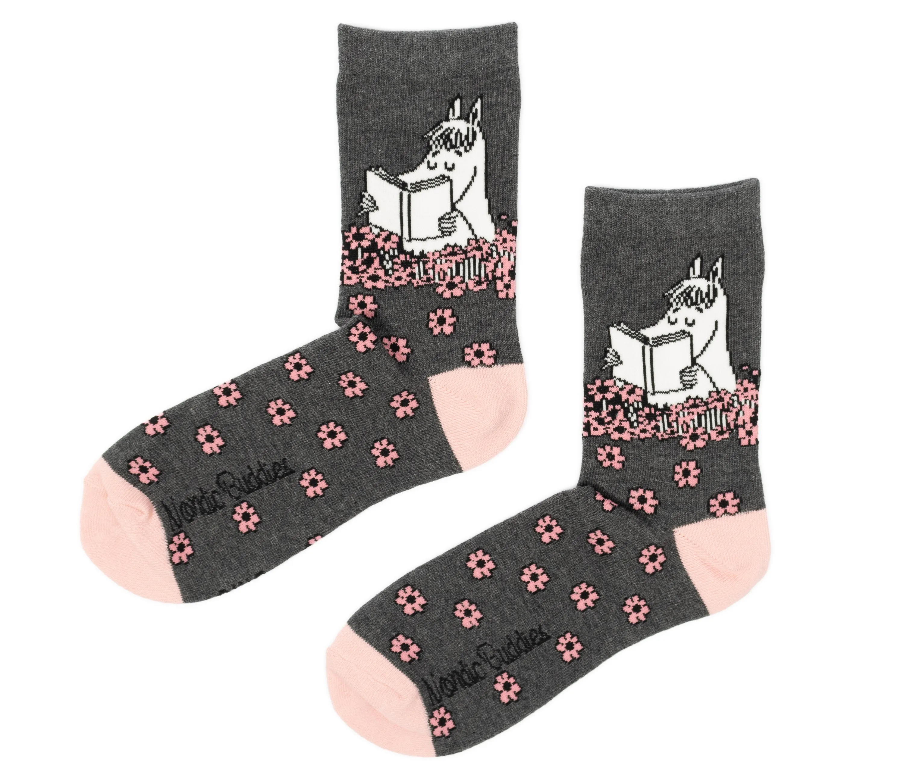 Snorkmaiden Reading Ladies Socks - Grey