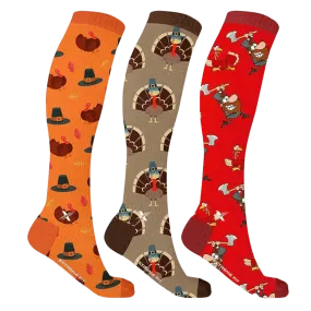 Thanksgiving Compression Socks (3-Pairs)