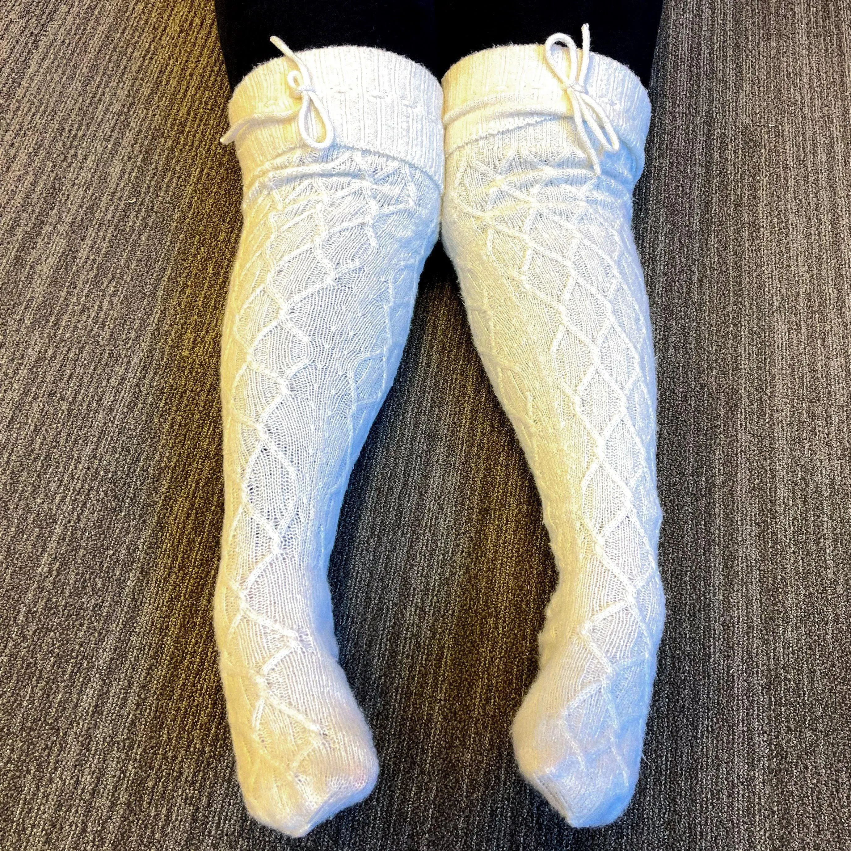 Thigh High Socks - Snowball