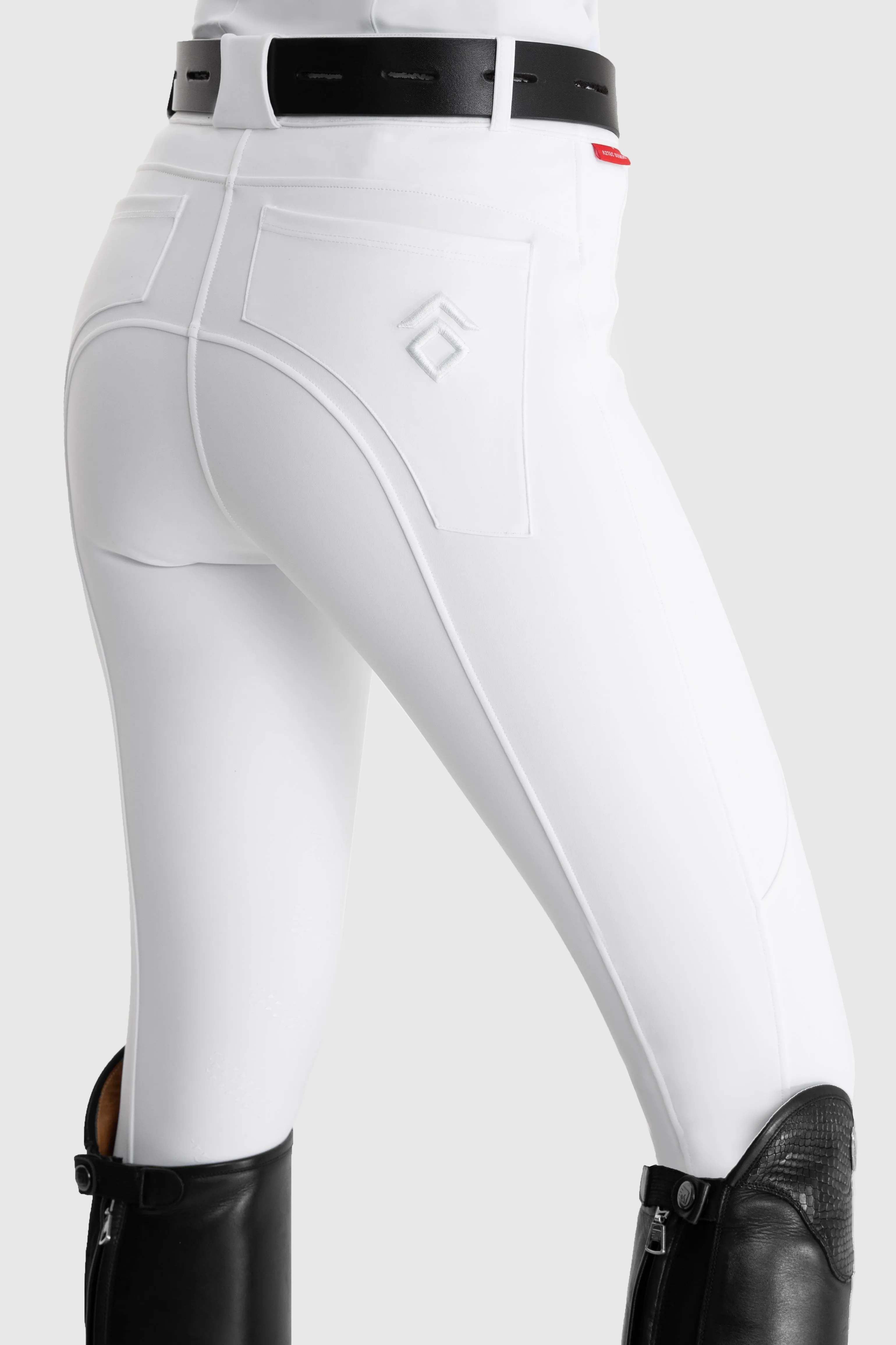 White Core Mid-Rise Breeches Knee Grip